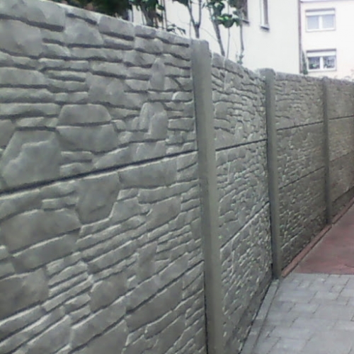 Ogrodzenie model skałka dwustronna faktura  kolor natural 1,5m wys. 
